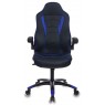 Кресло игровое Бюрократ VIKING-2/BL+BLUE черный/синий искусственная кожа