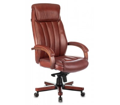 Кресло руководителя Бюрократ T-9922WALNUT светло-коричневый Leather Eichel кожа крестовина металл/дерево Кресло руководителя Бюрократ T-9922WALNUT светло-коричневый Leather Eichel кожа крестовина металл/дерево