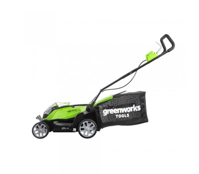 Аккумуляторная газонокосилка Greenworks G40LM35K2 Аккумуляторная газонокосилка Greenworks G40LM35K2