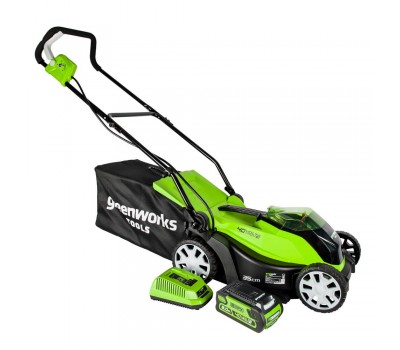 Аккумуляторная газонокосилка Greenworks G40LM35K2 Аккумуляторная газонокосилка Greenworks G40LM35K2