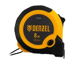 Рулетка 8м х 25мм, двухкомп. корпус, кнопка-пауза Denzel-foto2