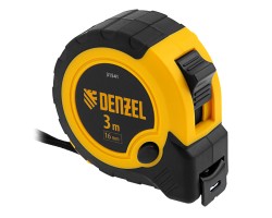 Рулетка 3м х 16мм, двухкомп. корпус, кнопка-пауза Denzel