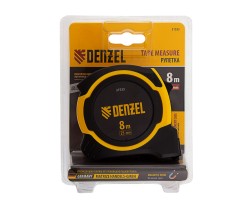 Рулетка 8м х 25мм, двухкомп. корпус, магнитный обрезиненный зацеп Denzel-foto7