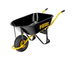Тачка строительная, усиленная, объем 130 л, 230 кг, колесо 15х6.00-6 Denzel