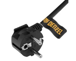 Шнур сетевой Energy Series, ПВС, 1,5 м, 3 x 1 мм, с неразборной вилкой, черный, Denzel-foto4