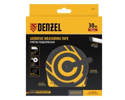 Рулетка геодезическая 30 м х 15 мм, закрытый корпус, фиберглассовая лента Denzel-foto7
