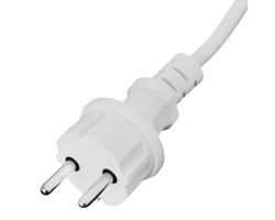 Шнур сетевой Energy Series, ПВС, 3 м, 2 x 1,5 мм, с неразборной вилкой, белый, Denzel-foto4