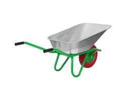 Тачка садово-строительная с PU колесом, грузоподъемность 180 кг, объем 90 л Сибртех-foto3