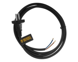 Шнур сетевой Energy Series, ПВС, 1,5 м, 2 x 1,5 мм, с неразборной вилкой, черный, Denzel-foto2