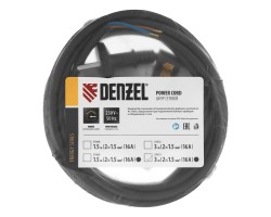 Шнур сетевой Energy Series, ПВС, 3 м, 2 x 1,5 мм, с неразборной вилкой, черный, Denzel-foto6