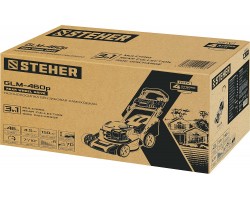 STEHER 2.9 кВт, 4.5 л.с., 460 мм, самоходная газонокосилка бензиновая GLM-460p-foto13