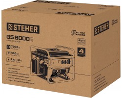STEHER 6.5/7 кВт, однофазный, синхронный, щеточный, с электростартером, бензиновый генератор GS-8000Е-foto9