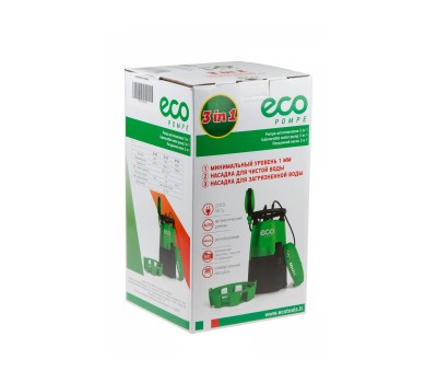 Насос погружной 3-в-1 ECO DP-916 (900 Вт, 17500 л/ч, 8.5 м) (DP-916) Насос погружной 3-в-1 ECO DP-916 (900 Вт, 17500 л/ч, 8.5 м) (DP-916)