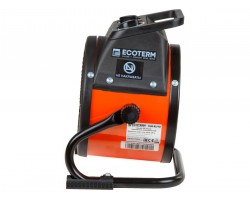 Нагреватель воздуха электр. Ecoterm EHR-02/1D (пушка, 2 кВт, 220 В, термостат, керамика PTC) (ET1521-9) (ECOTERM) (ET1521-9)-foto2