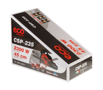 Бензопила ECO CSP-235 шина 45 см (18'), 0.325', 1.5 мм, 72 зв. (2.30 кВт, 3.1 л.с., 45 см3, вес 6.4 кг) (CSP-235) Бензопила ECO CSP-235 шина 45 см (18'), 0.325', 1.5 мм, 72 зв. (2.30 кВт, 3.1 л.с., 45 см3, вес 6.4 кг) (CSP-235)