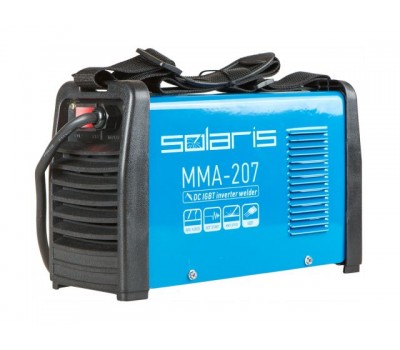 Инвертор сварочный SOLARIS MMA-207 (230В, 20-200 А, 65В, электроды диам. 1.6-4.0 мм, вес 3.7 кг) (MMA-207) Инвертор сварочный SOLARIS MMA-207 (230В, 20-200 А, 65В, электроды диам. 1.6-4.0 мм, вес 3.7 кг) (MMA-207)