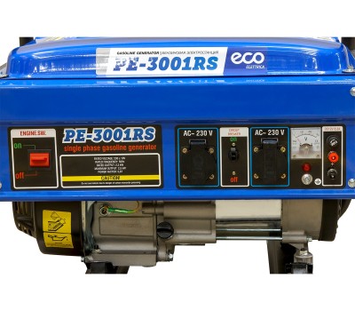 Электростанция (генератор бензиновый) ECO PE-3001RS (2.5 кВт, 230 В, бак 15.0 л, вес 36.5 кг) (PE-3001RS) Электростанция (генератор бензиновый) ECO PE-3001RS (2.5 кВт, 230 В, бак 15.0 л, вес 36.5 кг) (PE-3001RS)