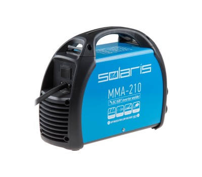 Инвертор сварочный SOLARIS MMA-210 (230В, 20-210 А, 70В, электроды диам. 1.6-4.0 мм, вес 3.8 кг) (MMA-210) Инвертор сварочный SOLARIS MMA-210 (230В, 20-210 А, 70В, электроды диам. 1.6-4.0 мм, вес 3.8 кг) (MMA-210)