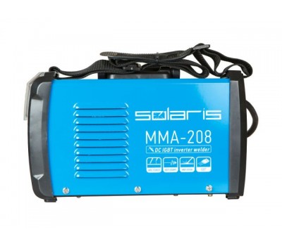 Инвертор сварочный SOLARIS MMA-208 (230В, 20-200 А, 65В, электроды диам. 1.6-4.0 мм, вес 3.9 кг) (MMA-208) Инвертор сварочный SOLARIS MMA-208 (230В, 20-200 А, 65В, электроды диам. 1.6-4.0 мм, вес 3.9 кг) (MMA-208)
