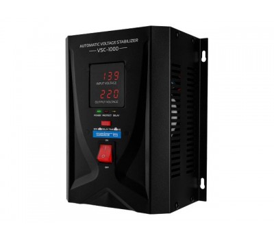 Стабилизатор напряжения Solaris VSC-1000 (1000 В*А, 130-260 В, 2 розетки, настенный монтаж) (SOLARIS) (VSC-1000) Стабилизатор напряжения Solaris VSC-1000 (1000 В*А, 130-260 В, 2 розетки, настенный монтаж) (SOLARIS) (VSC-1000)