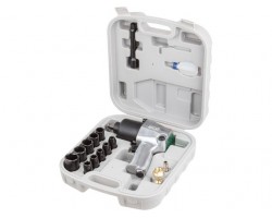 Пневмогайковерт 1/2' ECO AIW-610 с лубрикатором и головками (580 Нм, Ударный мех-м: twin hammer, 7000 об/мин, Макс.резьба: М18, 220 л/мин,) (AIW-610)