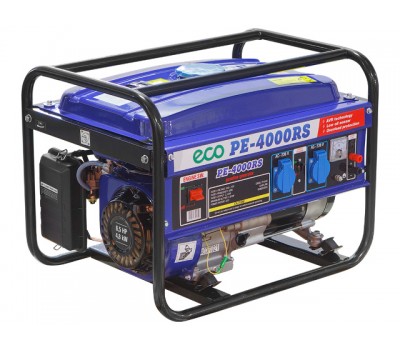 Электростанция (генератор бензиновый) ECO PE-4000RS (2.8 кВт, 230 В, бак 15.0 л, вес 44 кг) (PE-4000RS) Электростанция (генератор бензиновый) ECO PE-4000RS (2.8 кВт, 230 В, бак 15.0 л, вес 44 кг) (PE-4000RS)