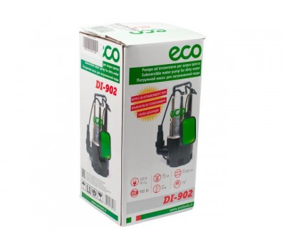 Насос погружной для загрязненной воды, нерж. ECO DI-902, 900Вт, 14500 л/ч (900 Вт, 14500 л/ч, 9 м) (DI-902) Насос погружной для загрязненной воды, нерж. ECO DI-902, 900Вт, 14500 л/ч (900 Вт, 14500 л/ч, 9 м) (DI-902)