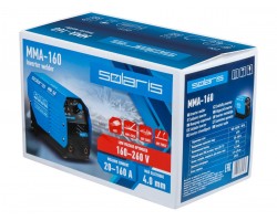 Инвертор сварочный SOLARIS MMA-160 (230В, 20-160 А, 69В, электроды диам. 1.6-4.0 мм, вес 3.0 кг) (MMA-160)-foto5