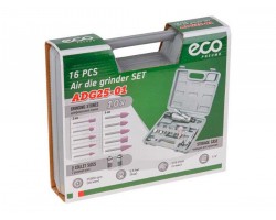 Пневмошлифмашина прямая ECO ADG25-01 с набором шарошек (25000 об/мин, 115 л/мин, Цанги:3 мм/6 мм, 10 шлифкамней, Чемодан) (ADG25-01)-foto5