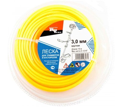 Леска для триммера RedVerg d 3,0мм (15м) круглая Леска для триммера RedVerg d 3,0мм (15м) круглая