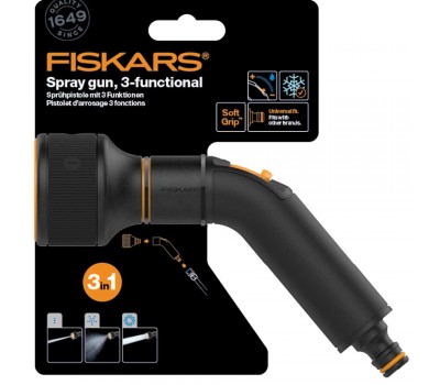 Пистолет-распылитель FISKARS регулируемый с 3 функциями
