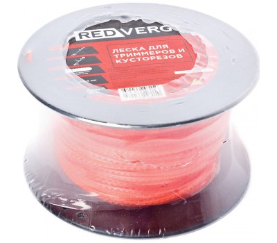 Леска для триммера RedVerg d 2,4мм (90м) квадратная зубчатая Леска для триммера RedVerg d 2,4мм (90м) квадратная зубчатая