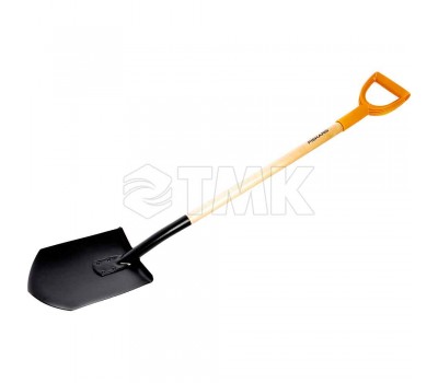 Лопата FISKARS штыковая деревянный черенок Лопата FISKARS штыковая деревянный черенок