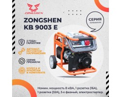 Бензиновый генератор Zongshen KB 9003 E-foto5