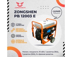 Бензиновый генератор Zongshen PB 12003 E-foto3