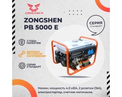 Бензиновый генератор Zongshen PB 5000 E