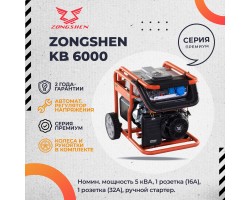 Бензиновый генератор Zongshen KB 6000-foto7