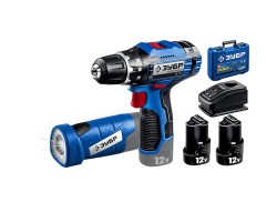 Аккумуляторная дрель-шуруповерт + LED фонарь Зубр DL-121-22F