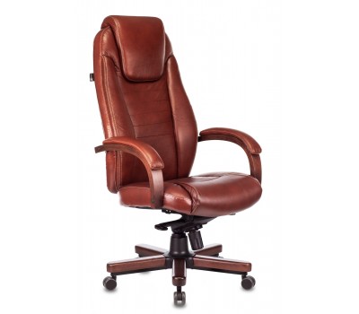Кресло руководителя Бюрократ T-9923WALNUT светло-коричневый Leather Eichel кожа крестовина металл/дерево Кресло руководителя Бюрократ T-9923WALNUT светло-коричневый Leather Eichel кожа крестовина металл/дерево