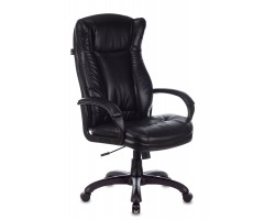 Кресло руководителя Бюрократ CH-879N черный Leather Venge Black эко.кожа крестовина пластик