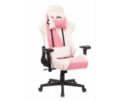 Кресло игровое Zombie VIKING X Fabric белый/розовый с подголов. крестовина пластик