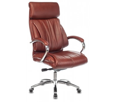 Кресло руководителя Бюрократ T-9904NSL светло-коричневый Leather Eichel кожа с подголов. крестовина металл хром Кресло руководителя Бюрократ T-9904NSL светло-коричневый Leather Eichel кожа с подголов. крестовина металл хром