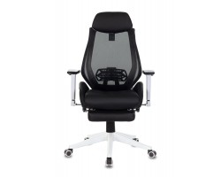Кресло игровое Бюрократ CH-W770 черный искусст.кожа/сетка с подголов. крестовина пластик подст.для ног пластик белый-foto2