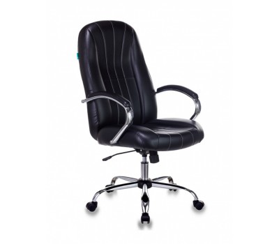 Кресло руководителя Бюрократ T-898SL черный Leather Venge Black эко.кожа крестовина металл хром