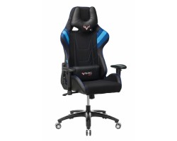 Кресло игровое Zombie VIKING 4 AERO черный/синий текстиль/эко.кожа с подголов. крестовина пластик