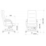 Кресло руководителя Бюрократ T-9927WALNUT слоновая кость кожа крестовина металл/дерево