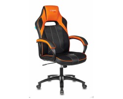 Кресло игровое Zombie VIKING 2 AERO черный/оранжевый текстиль/эко.кожа крестовина пластик