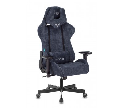 Кресло игровое Zombie VIKING KNIGHT Fabric синий Light-27 с подголов. крестовина металл