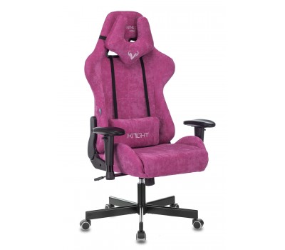 Кресло игровое Zombie VIKING KNIGHT Fabric малиновый Light-15 с подголов. крестовина металл