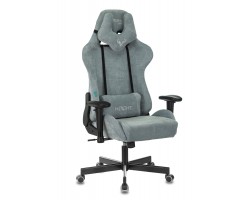 Кресло игровое Zombie VIKING KNIGHT Fabric серо-голубой Light-28 с подголов. крестовина металл